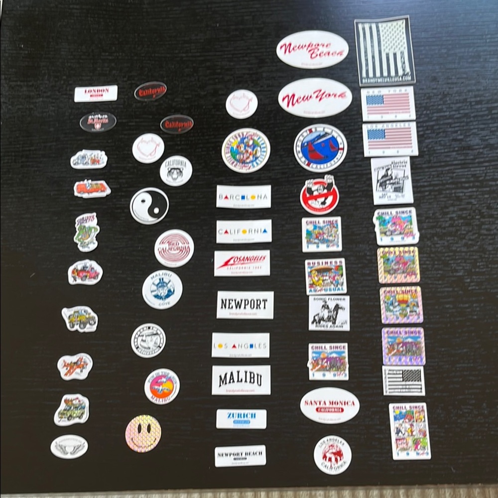New Brandy Melville Sticker Assortment - 50 Stickers (Pack G)